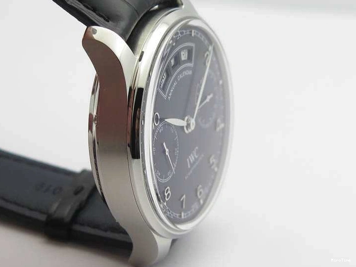 MIROTIME 0328 Portuguese Real PR Real Annual Calendar IW5035 YLF 1:1 Best Edition Black Dial On Leather Strap A Soft 7240